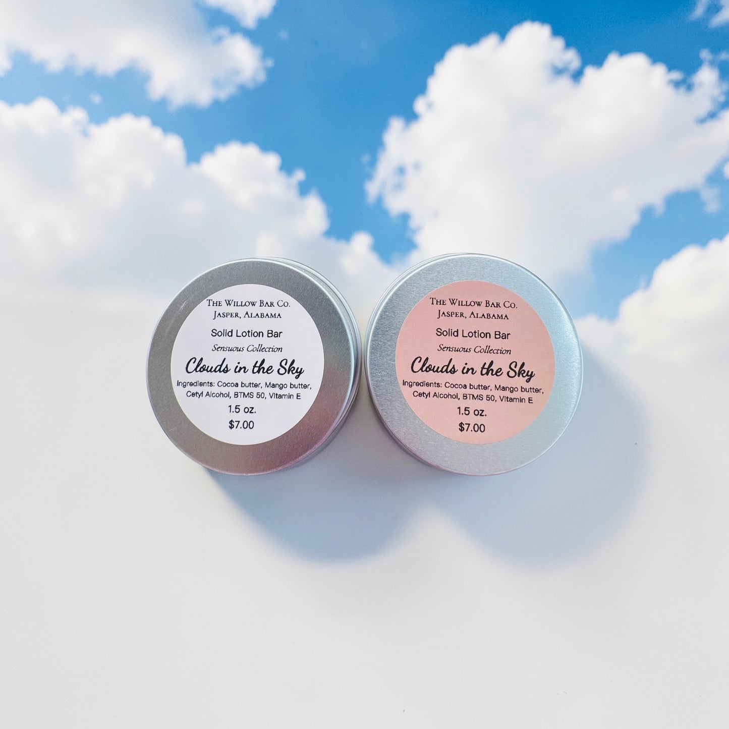 Solid Lotion Bar. Clouds in the sky. Sensual collection
