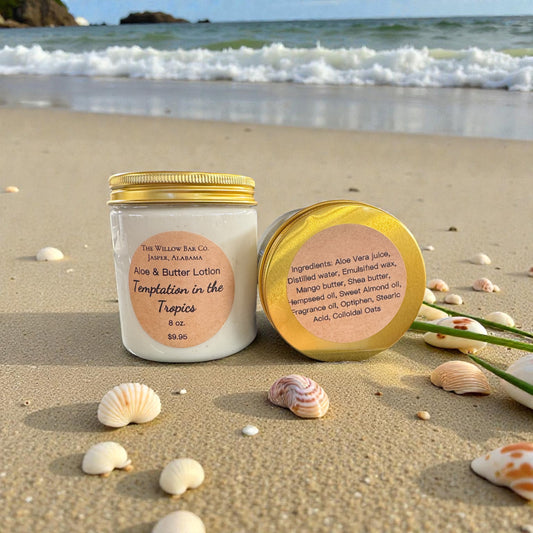 Aloe and butter lotion Temptation in the Tropics 8 oz.